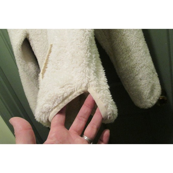 Forever 21 Women's Ivory 1/4 Zip Fleece Long Sleeve Jacket Size M - Picture 9 of 9